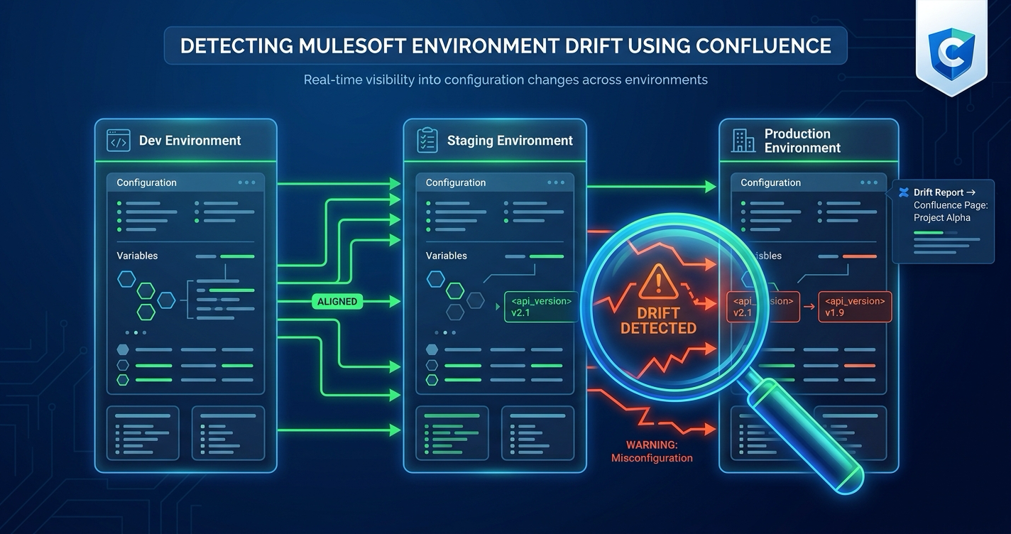 Detecting MuleSoft Environment Drift in Confluence | Flowdence Blog