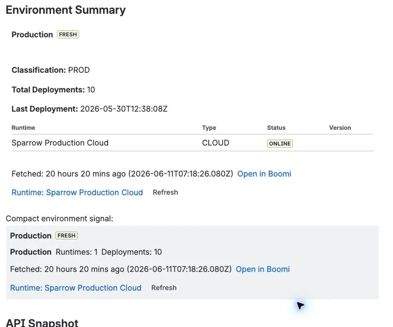 Environment Summary macros