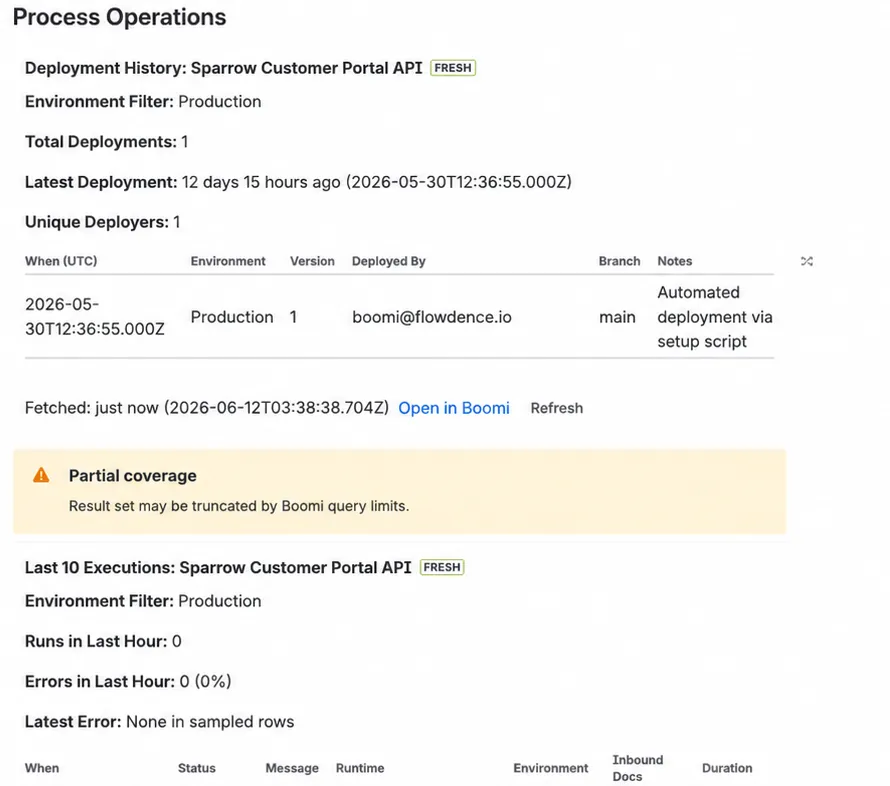 Process Deployment History and Process Executions macros
