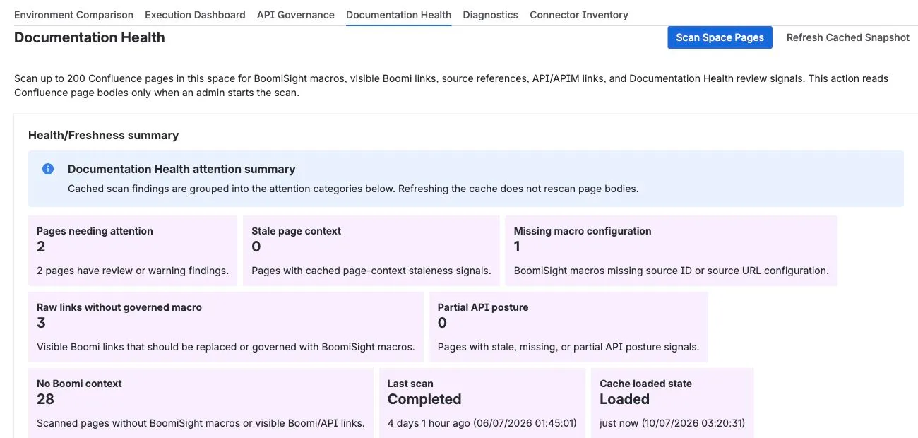 BoomiSight Documentation Health summary