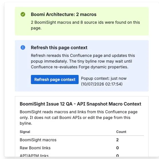 Boomi Architecture page-context refresh