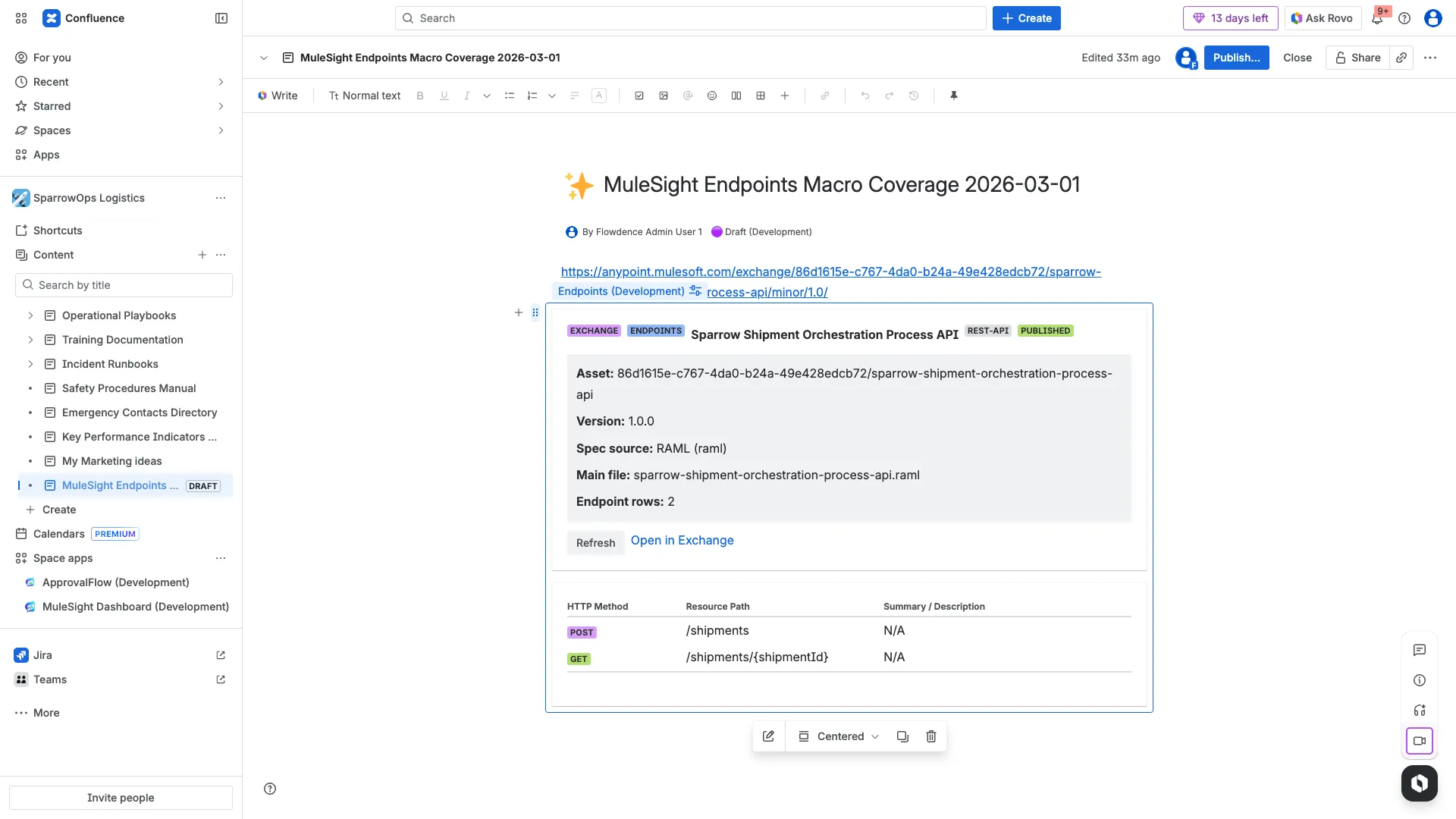 Endpoints display option proof