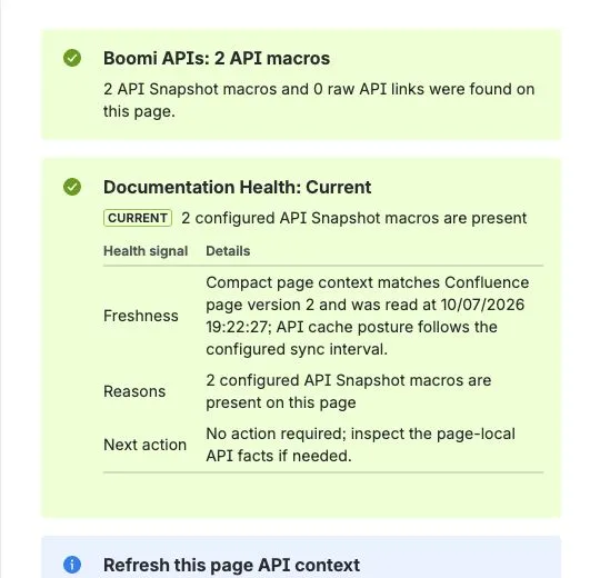 Boomi APIs page-local health