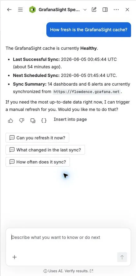 Rovo cache freshness answer